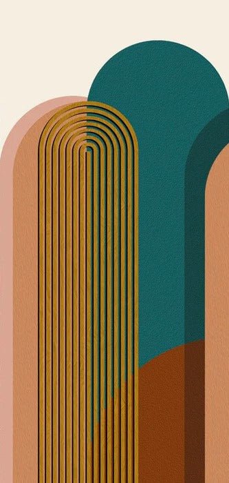Carta da parati di tendenza grafica Art pop deco