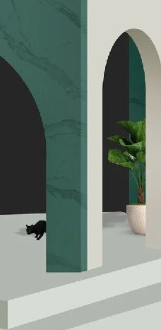 Papier peint hôtel trompe l'oeil