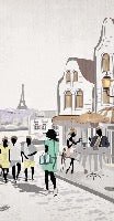 Papier peint wc Paris café en terrasse, XXL, tendance