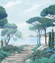 Papier peint balade dans les calanques