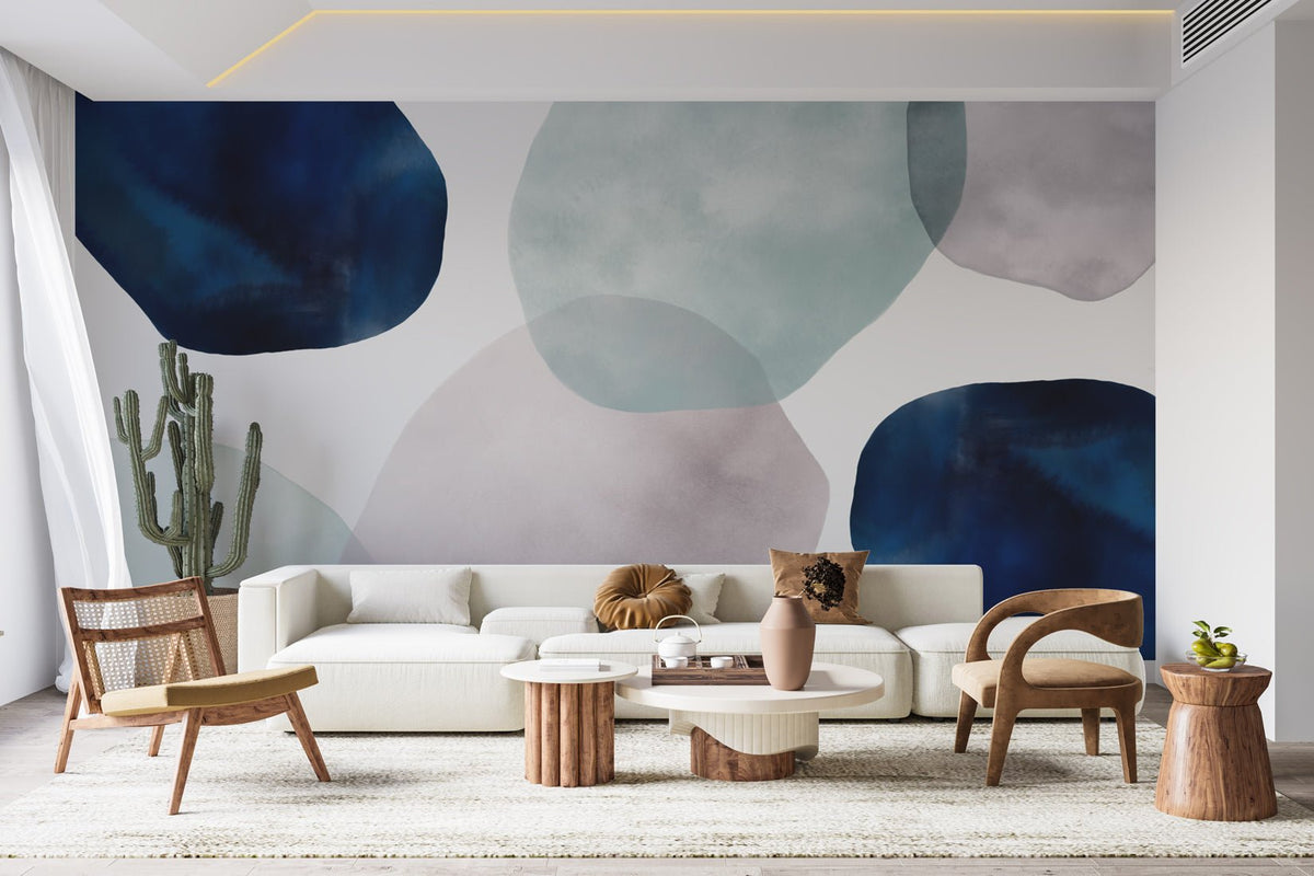 Papier peint cercle abstrait watercolor