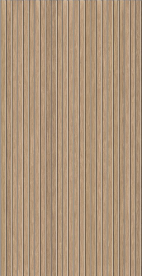 Tapete mit Eichenholz-Paneeleffekt, beigefarbener Hintergrund, L 104 cm x H 204 cm