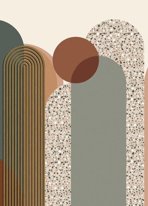 Carta da parati grafica art déco di tendenza