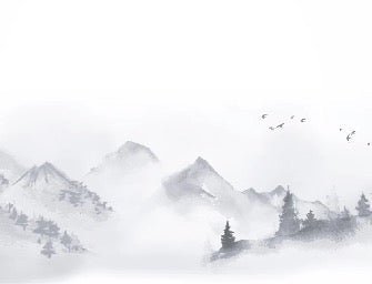 Papier peint zen paysage minimaliste