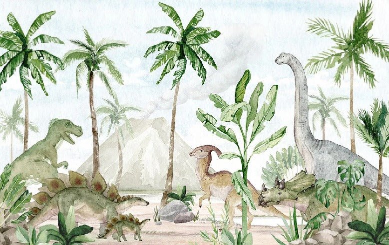 Tapete Baby Aquarell Dinos