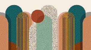 Carta da parati di tendenza grafica Art pop deco