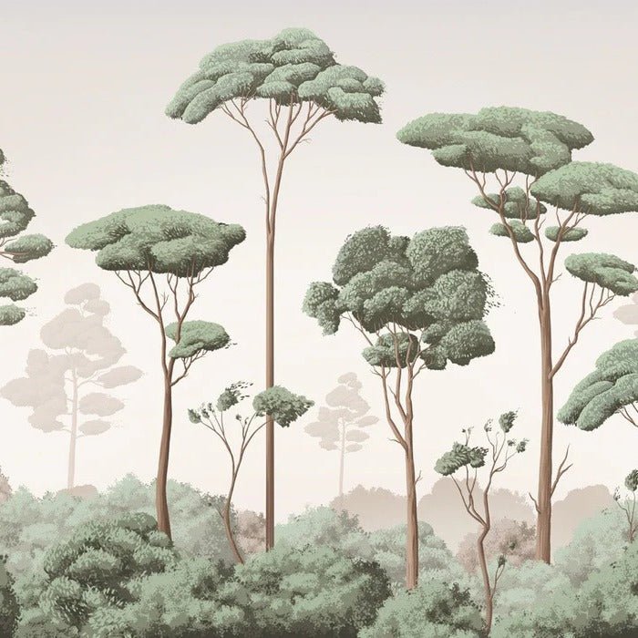 Papier peint brise légère pinède