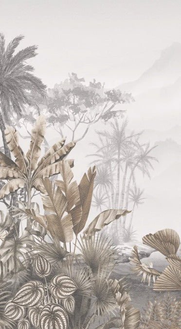 Carta da parati seppia tropicale
