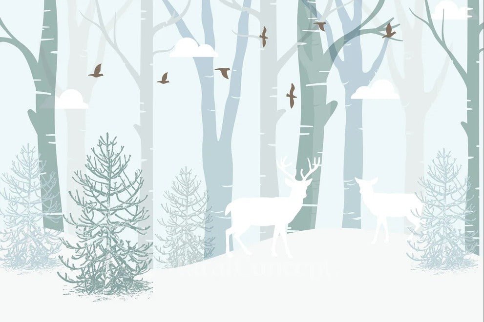 Papier peint chambre enfant Laponie