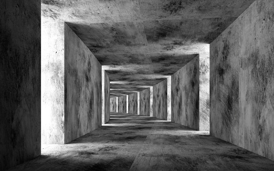 Papier peint trompe l'oeil 3D industriel, XXL, tendance