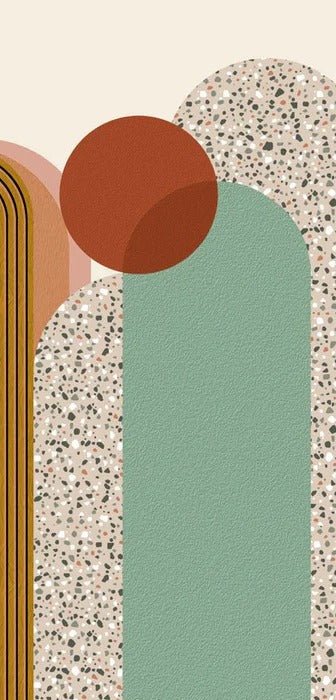 Carta da parati di tendenza grafica Art pop deco