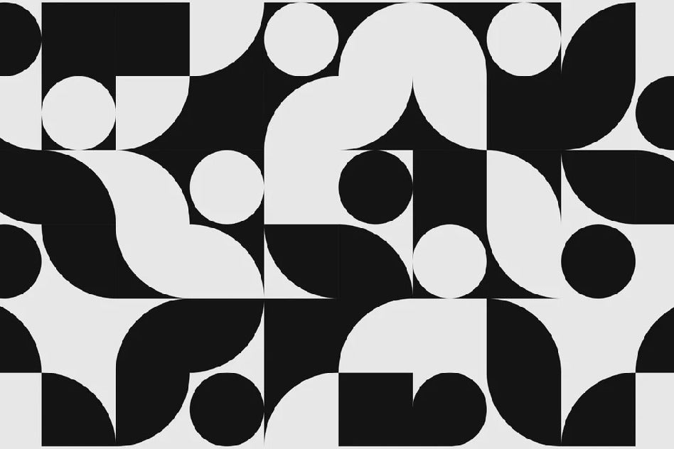 Modern black and white shape wallpaper