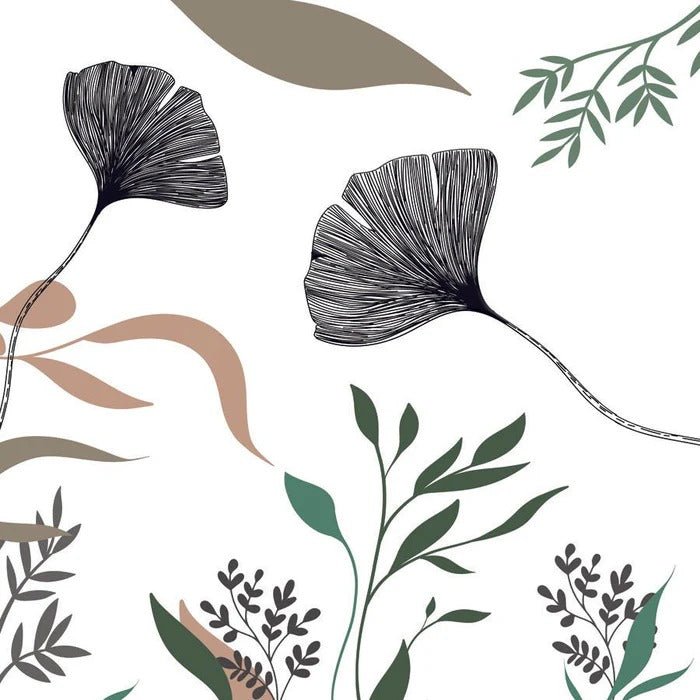 Tapete Ginkgo Blumenkünstler
