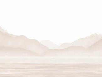 Tapete Annecy und sein friedlicher See Beige