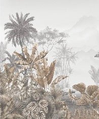 Carta da parati seppia tropicale