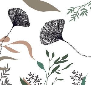 Tapete Ginkgo Floral Artist