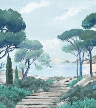 Papier peint balade dans les calanques