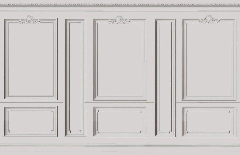 Tapete Französisch Haussmannien Warmes Grau