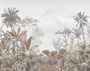 Carta da parati seppia tropicale