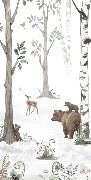 Primavera foresta animali carta da parati