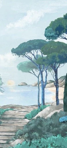 Papier peint balade dans les calanques