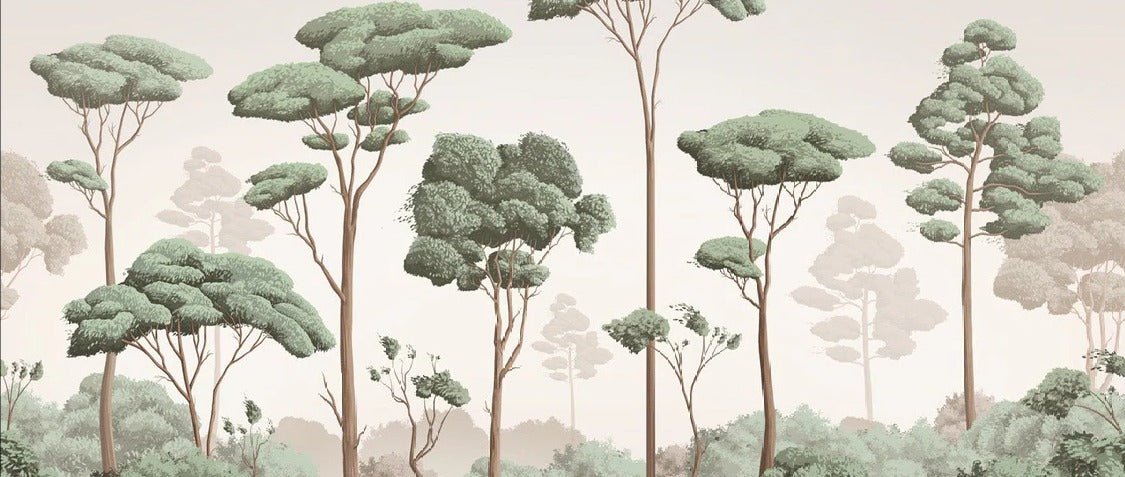 Papier peint brise légère pinède