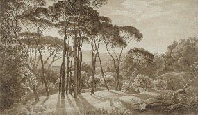 Tapete Halle Landschaft Italien bernsteinfarben