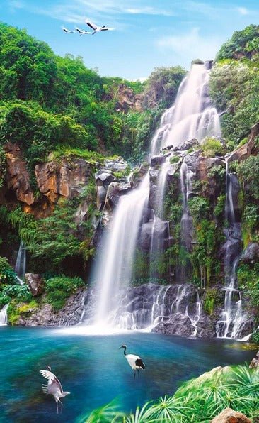 Papier peint cascade de la Réunion