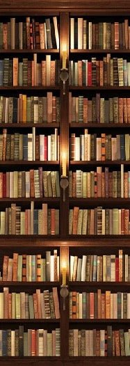 Carta da parati trompe l'oeil Authentique Bibliothèque