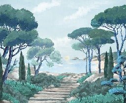 Papier peint balade dans les calanques