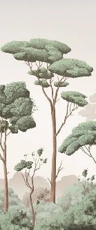 Papier peint brise légère pinède