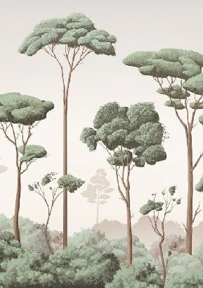 Papier peint brise légère pinède