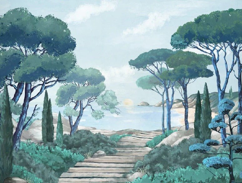 Papier peint balade dans les calanques