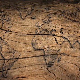 Papier peint Wood & Map