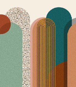 Carta da parati di tendenza grafica Art pop deco