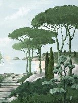 Tapete Spaziergang in den Calanques grün