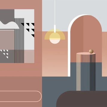 Geometrische Tapete Grafikdesign Architektur