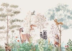 Carta da parati per la cameretta dei bambini magic nature beige