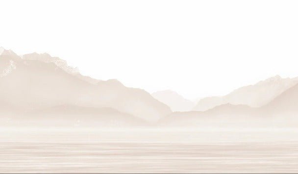 Tapete Annecy und sein friedlicher See Beige