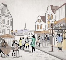 Papier peint bistrot paris café en terrasse, XXL, tendance