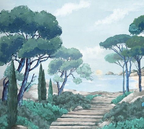 Papier peint balade dans les calanques