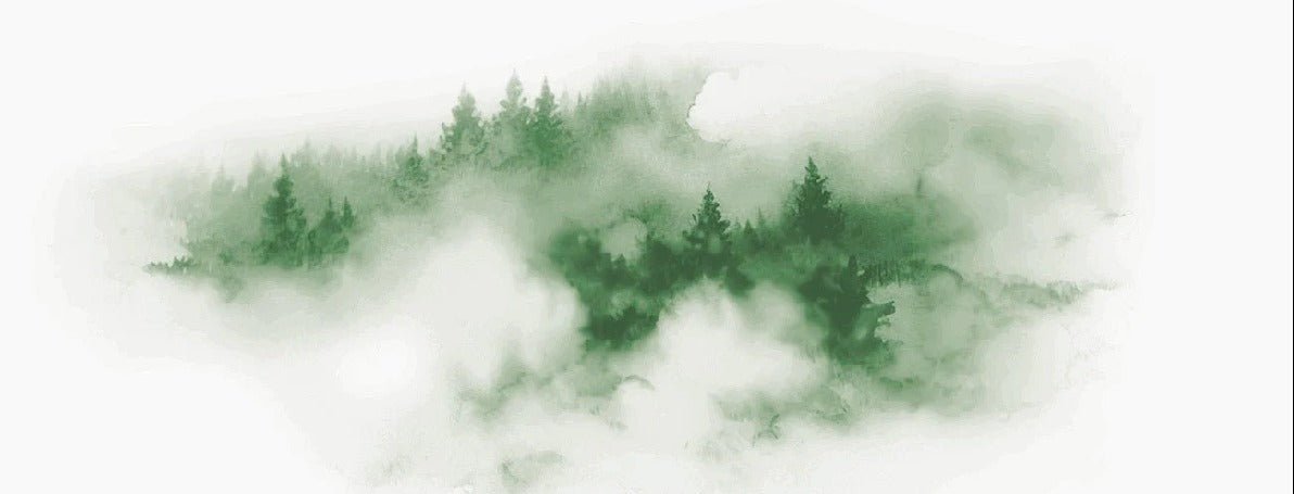 Papier peint brume des Cimes vert