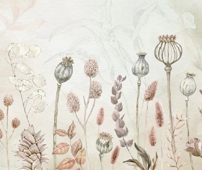 Carta da parati con fiori d'autunno
