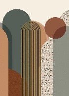 Carta da parati grafica art déco di tendenza
