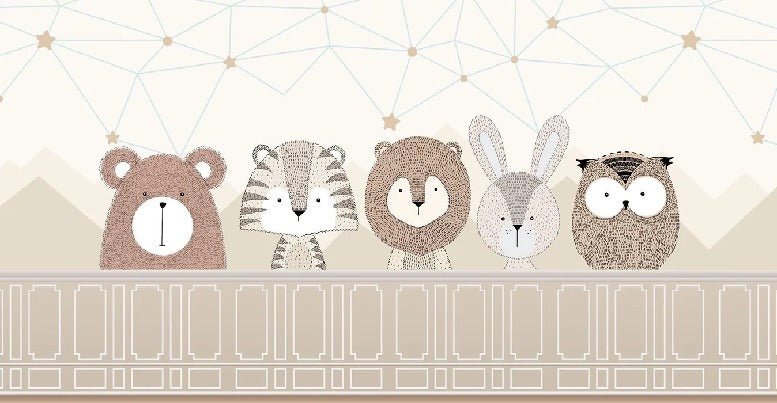 Papier peint chambre bébé safari