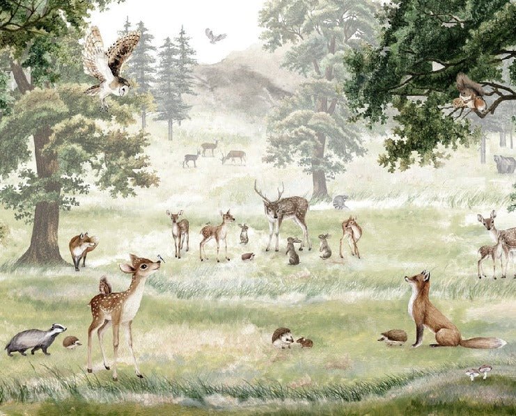 Carta da parati per bambini con animali e compagnia