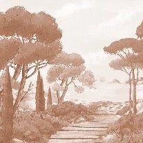 Carta da parati Passeggiata nei torrenti in terracotta