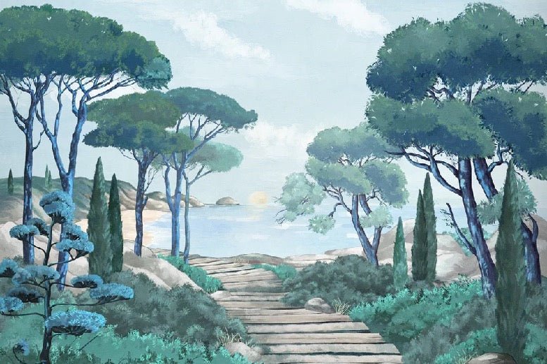 Papier peint balade dans les calanques, XXL, tendance