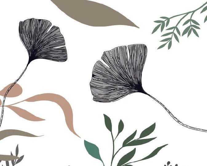 Tapete Ginkgo Blumenkünstler