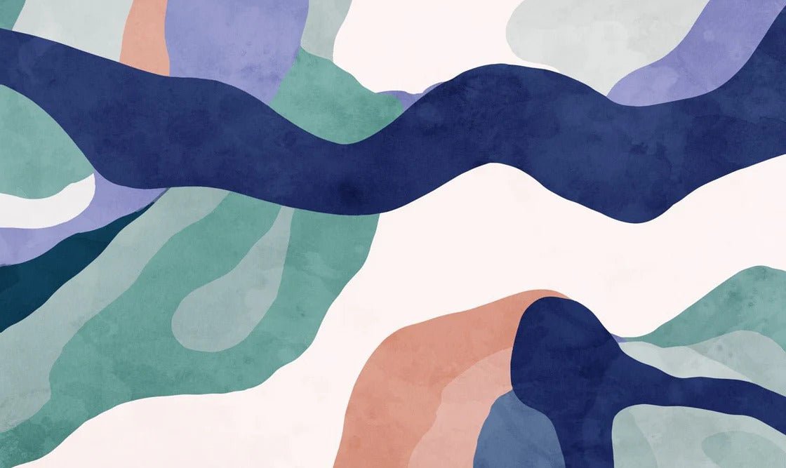 Papier peint abstrait ondulation